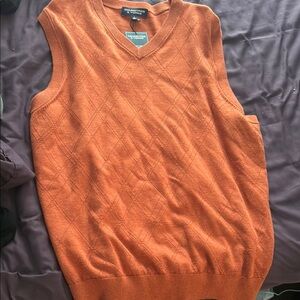 Roundtree & yorke Orange V-Neck Sweater